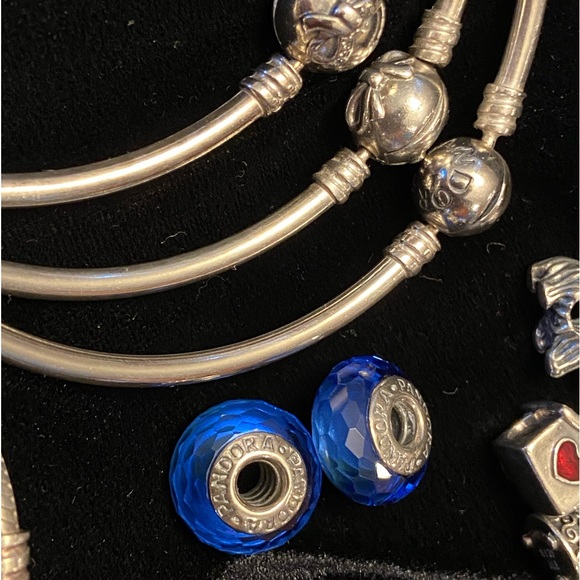 PANDORA 26 DISCONTINUED RARE Pieces Charms, 4 Bracelets 22 Spacers Beads & MORE! - Picture 3 of 13